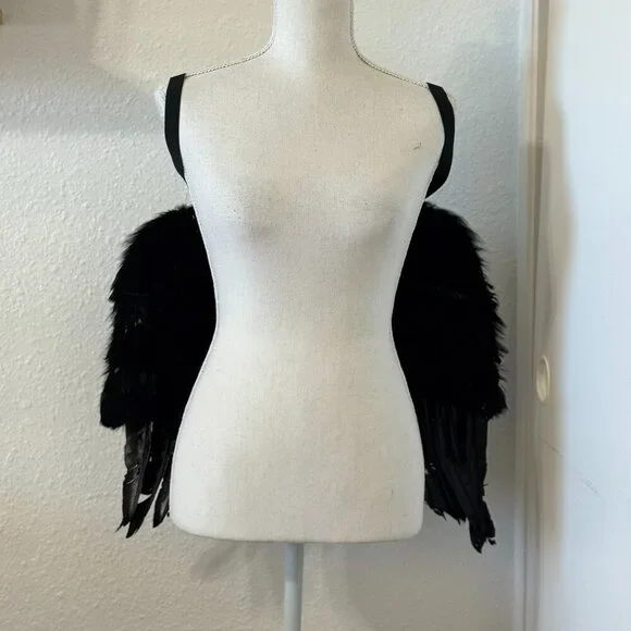 Costumes USA Wings Unisex O/S Black Cosplay Black Swan - Picture 2 of 9